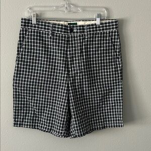 J. Crew Navy, Green and White Checkered Men's Shorts